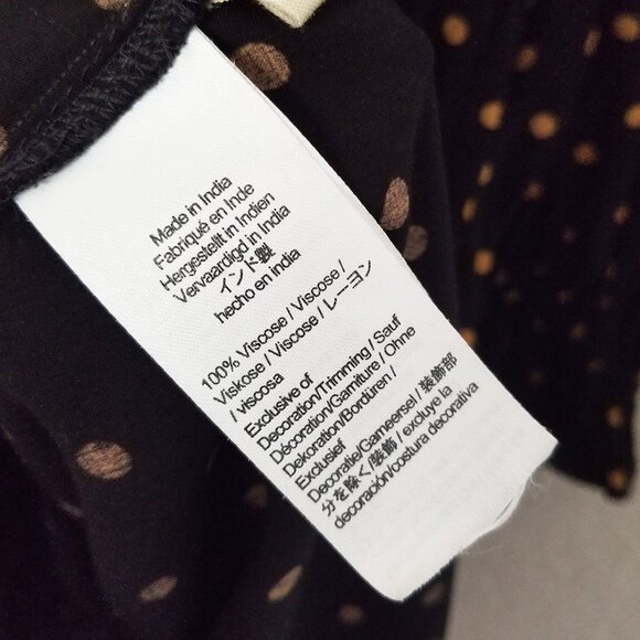 Madewell Lucie V-Neck Smocked Mini Dress in Oval Dot True Black Smocked S $119 - Picture 10 of 16